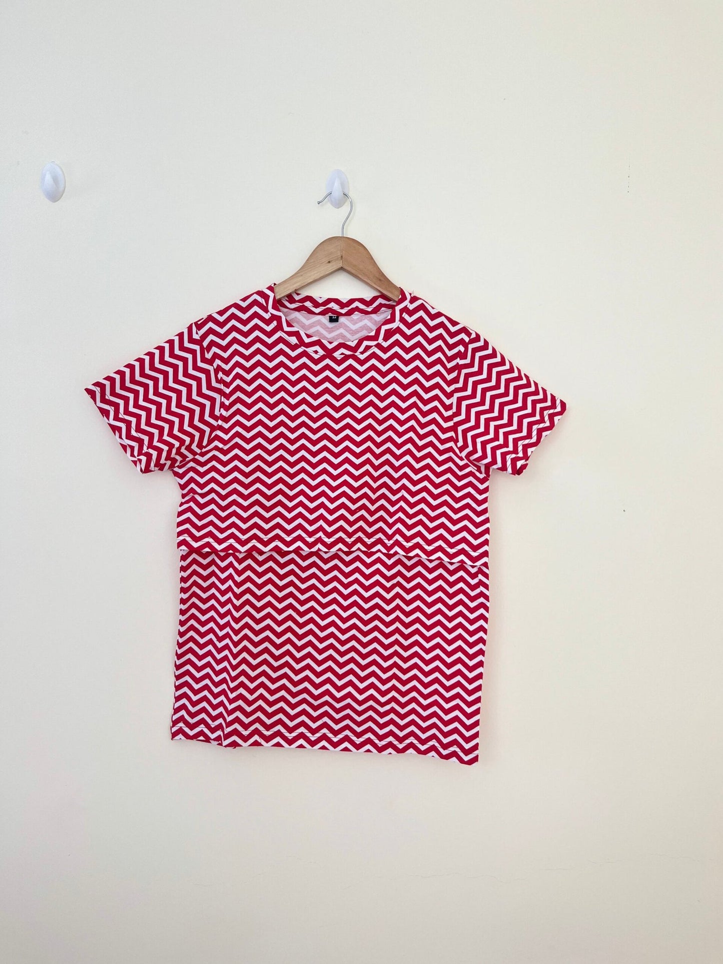 Red line Printed Feeding Top