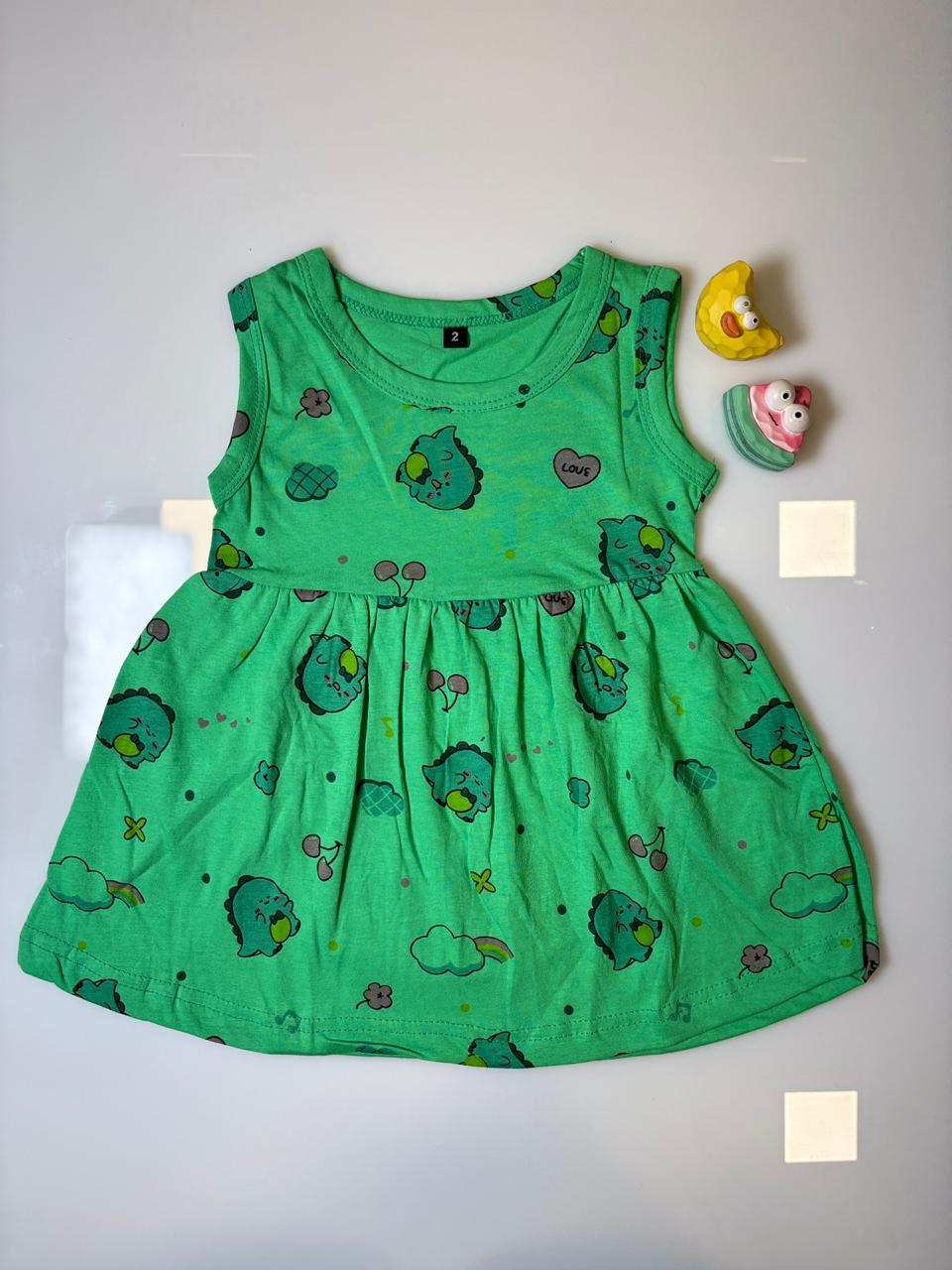 Green Earth Printed Kids Frock