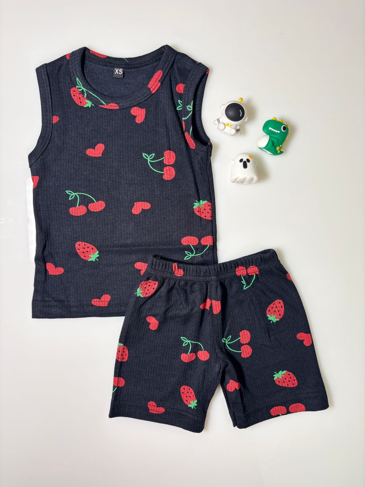 Black Cherry & Strawberry Print Kids Casual Wear