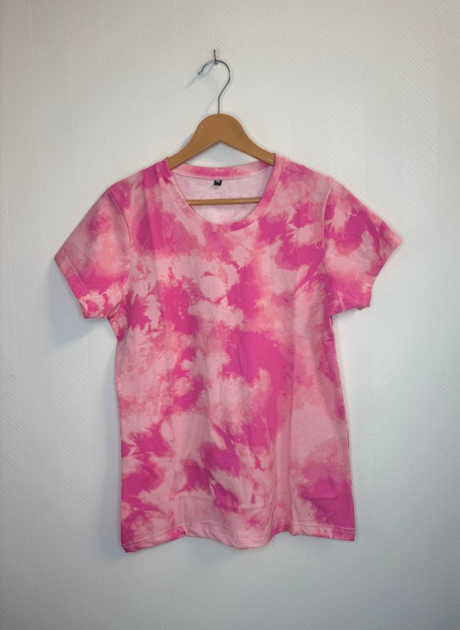 Pink Tie-Dye Women's T-Shirt