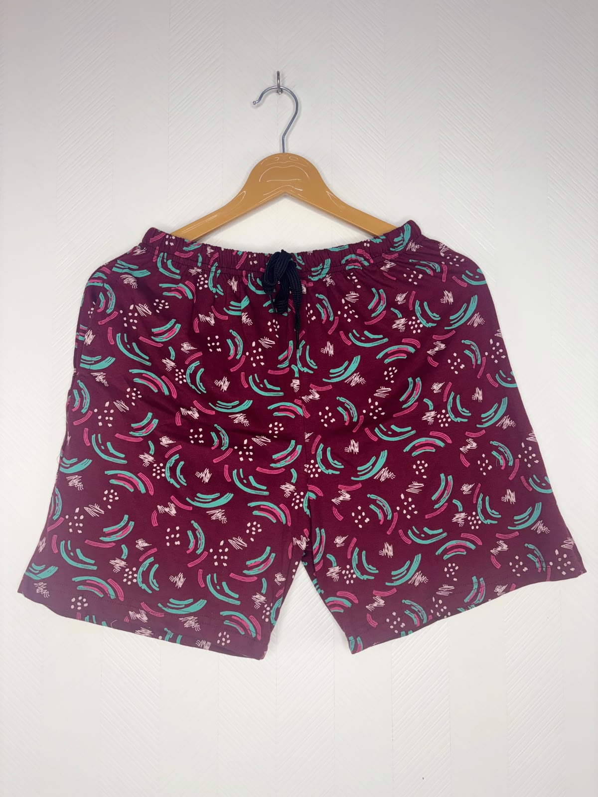 Abstract Wave Plum Women's Shorts
