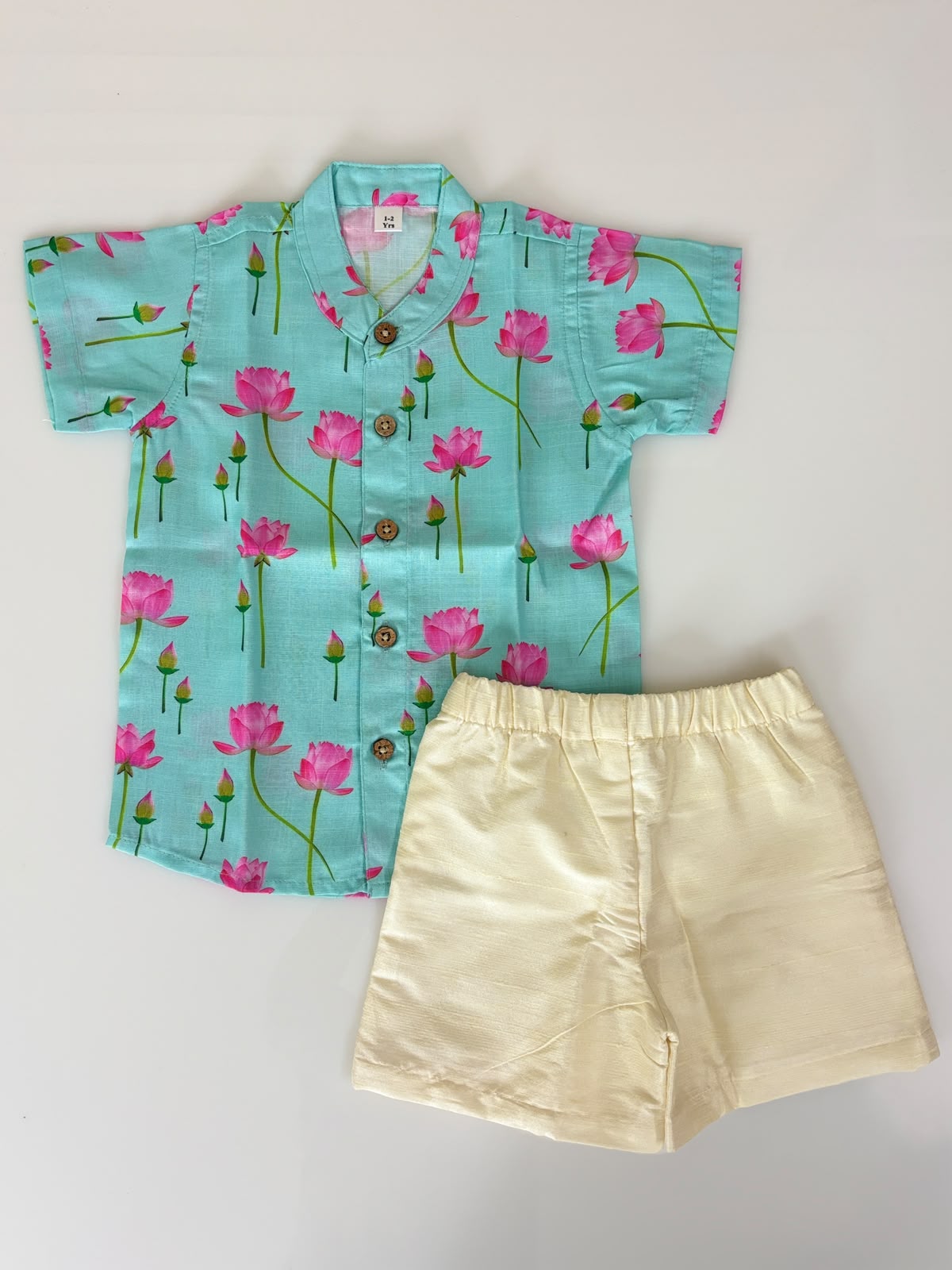 Aqua Lotus Print Kids Outdoor Wear
