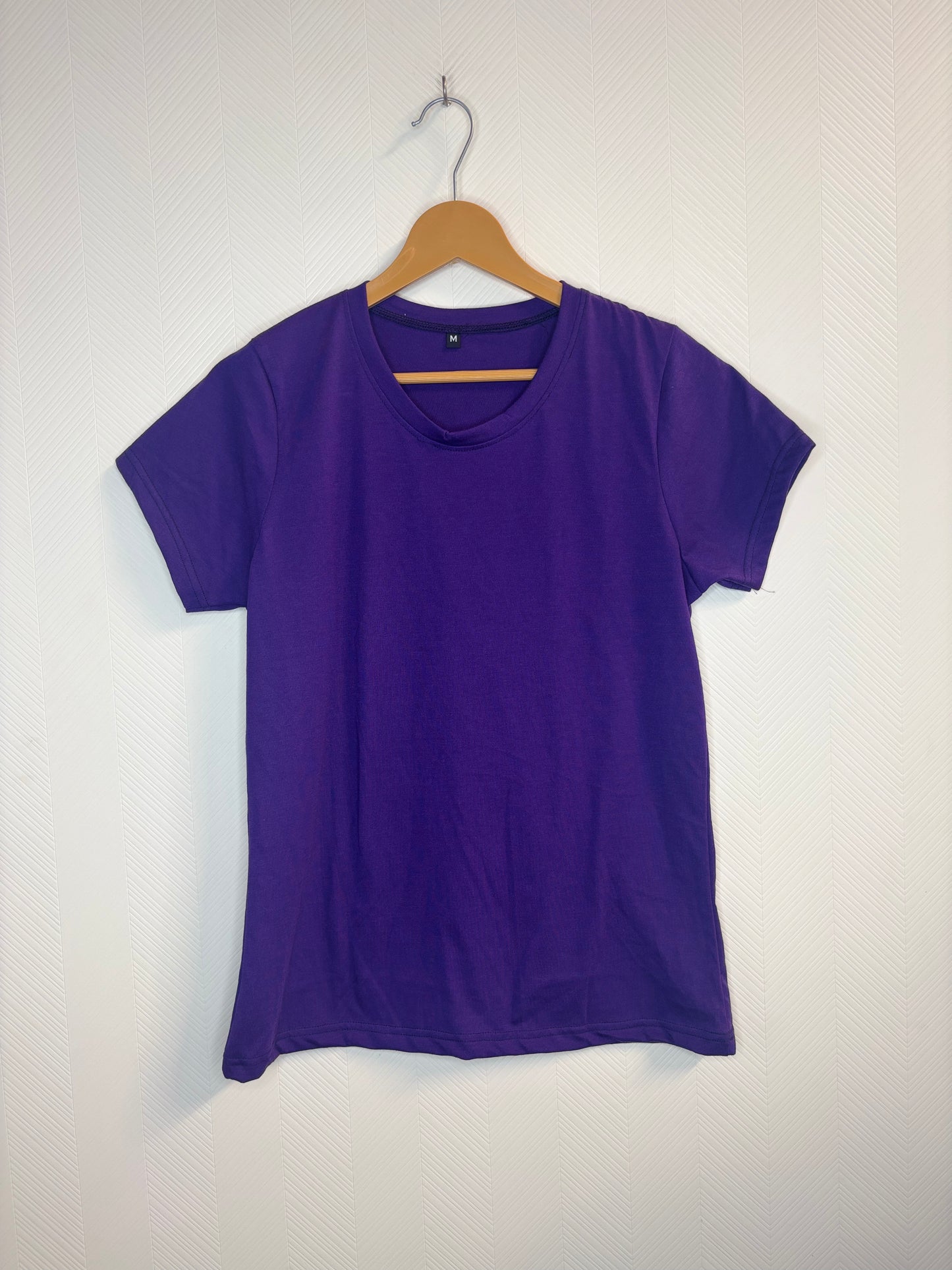 Purple Solid Women's T-Shirt