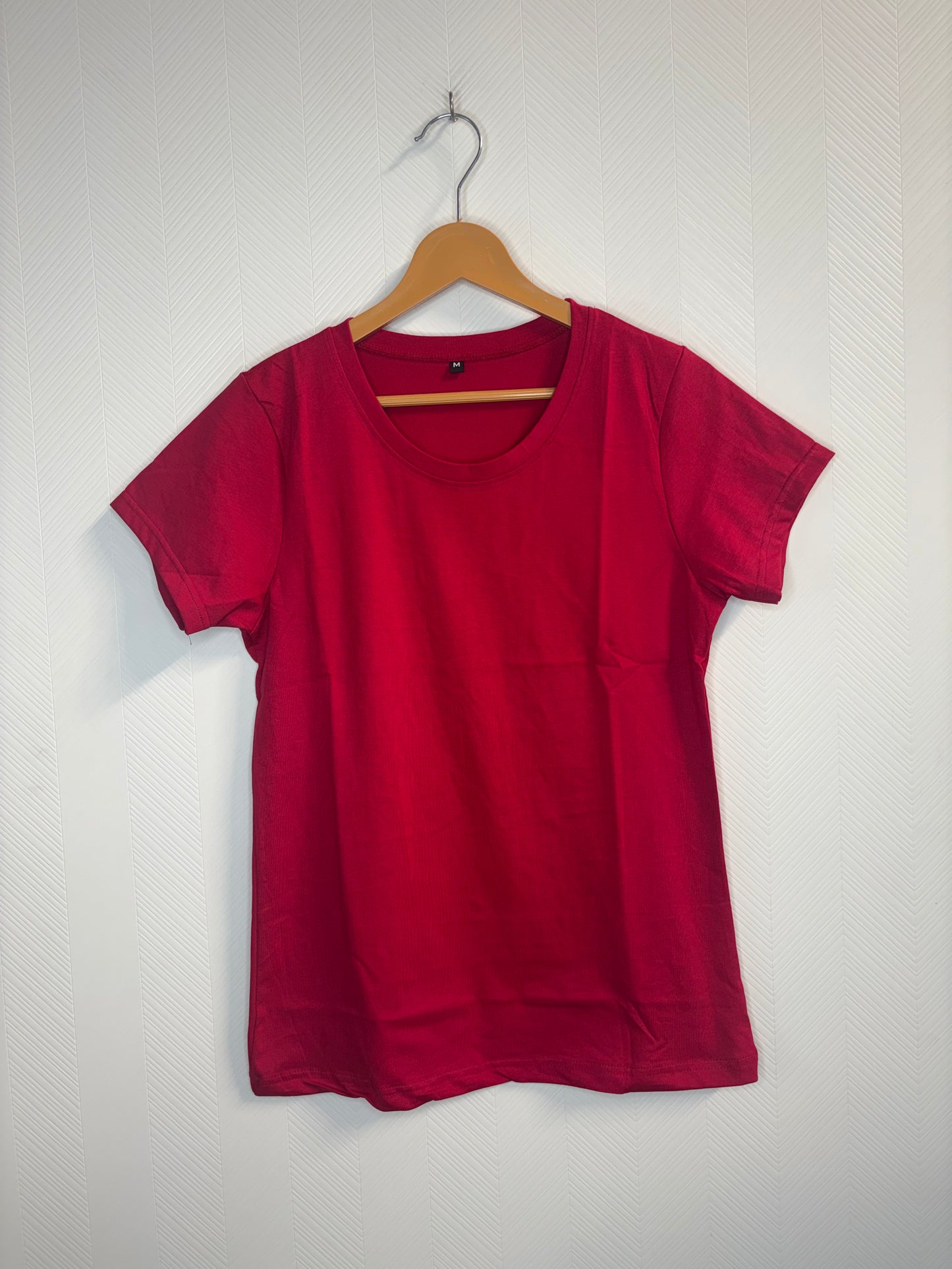 Red Solid Women's T-Shirt
