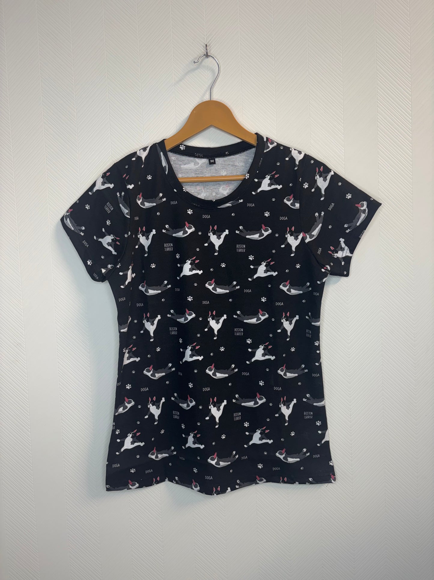 Navy Blue Dog Print Women's T-Shirt