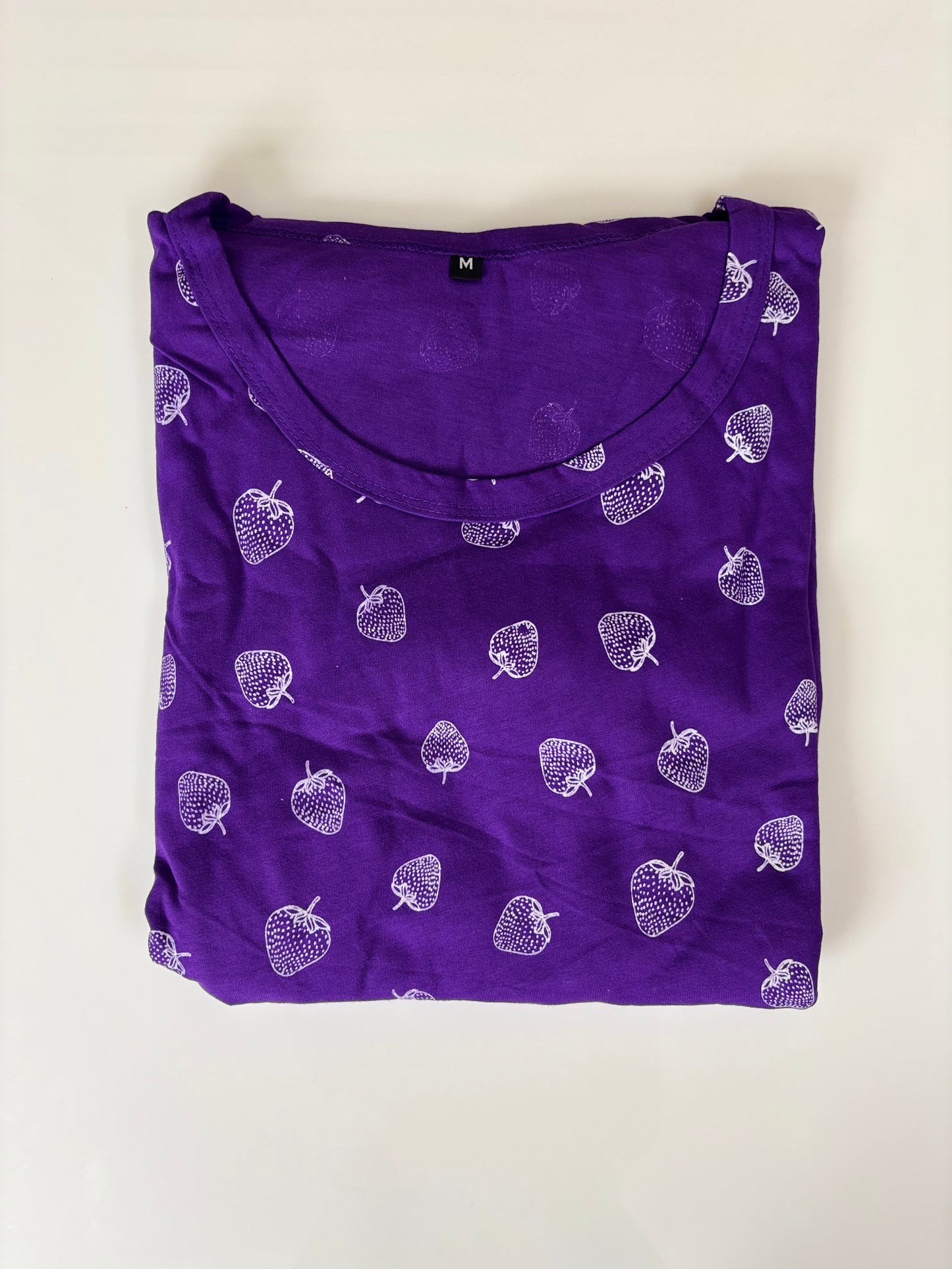 Purple Strawberry Print Lounge Frock