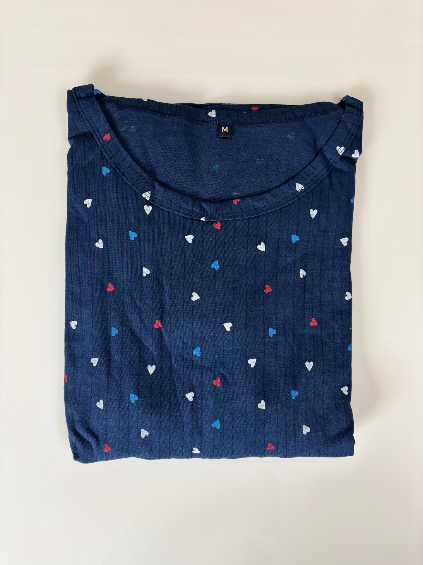 Navy Heart Print Lounge Frock