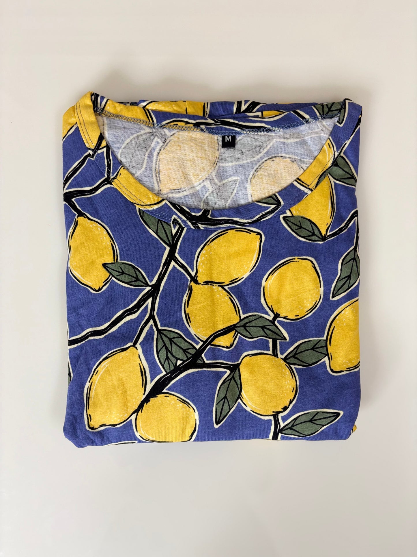 Blue Lemon Print Lounge Frock