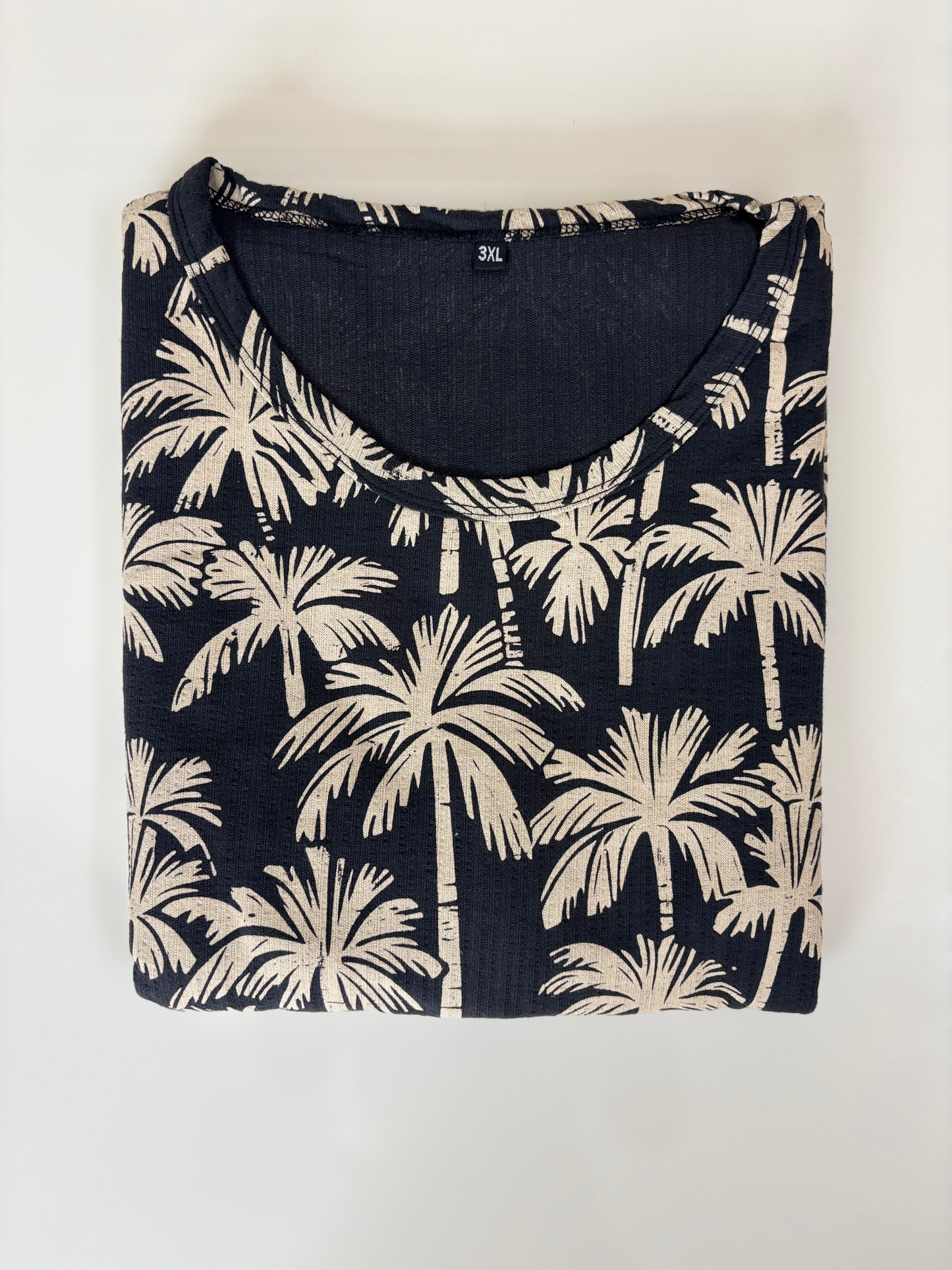 Black Palm Tree Print Crush Frock