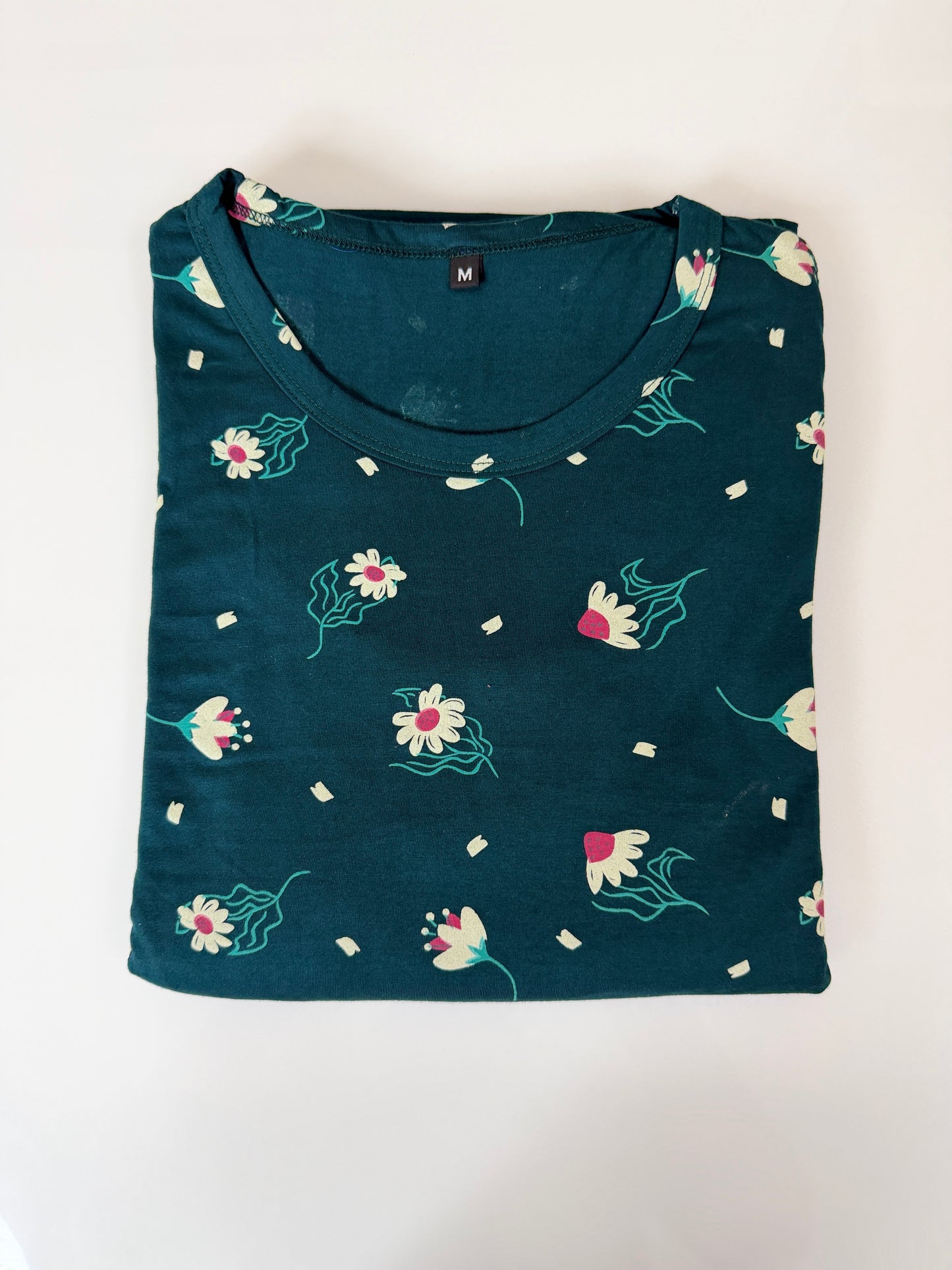 Dark Green Floral Print Maternity Feeding Maxi
