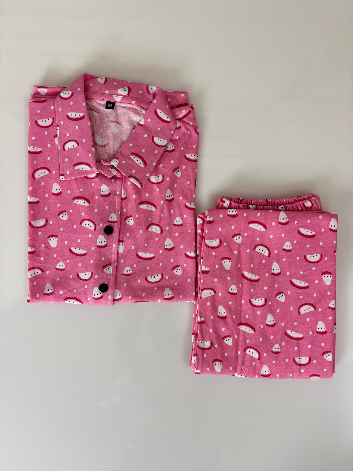 Pink Watermelon Print Night Suit Sets