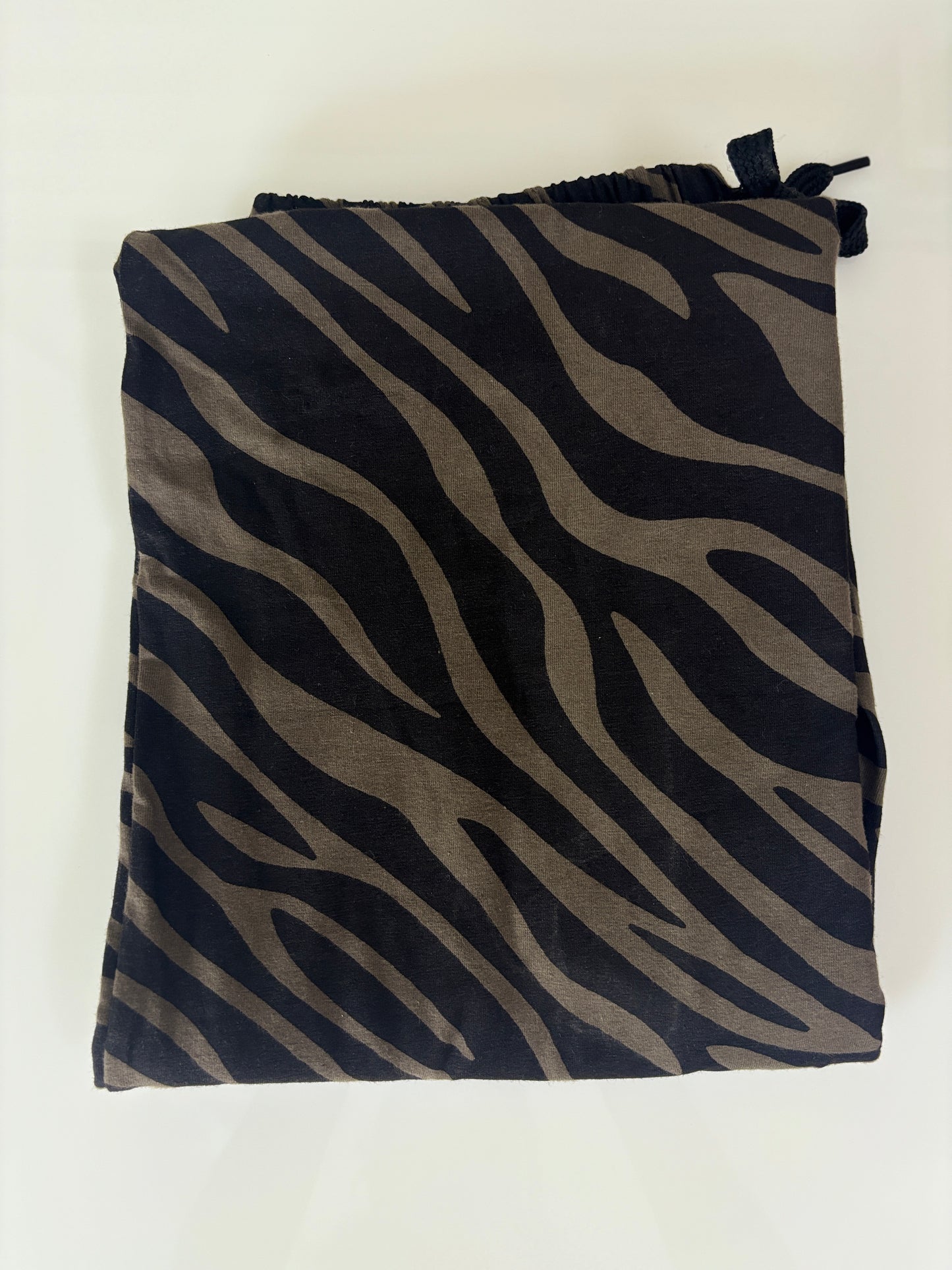 Brown Zebra Print Women Night Pant