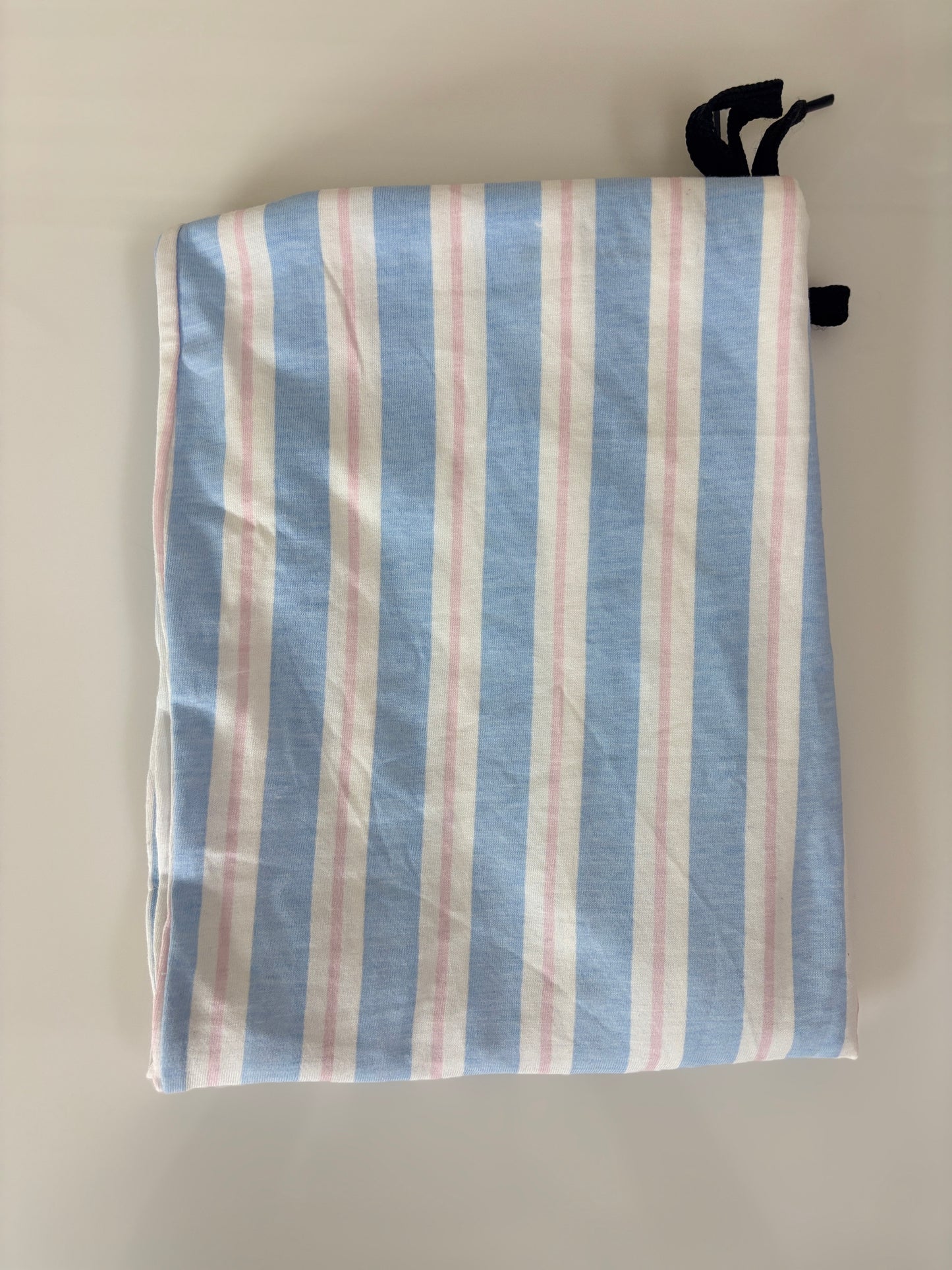 Sky Blue Pink Stripe Print Women Night Pant