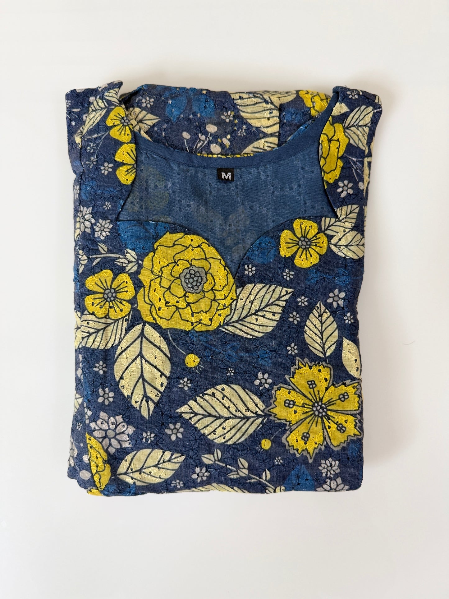 Blue Floral Print Hakoba Feeding Maxi