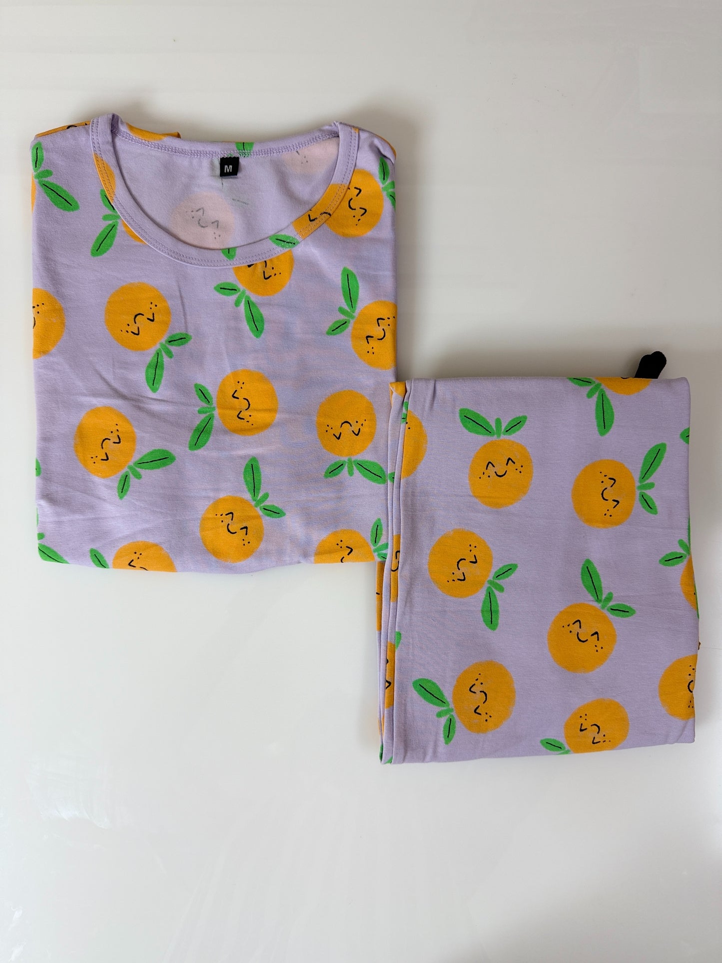 Lavender Orange Printed Feeding T-shirt And Pants