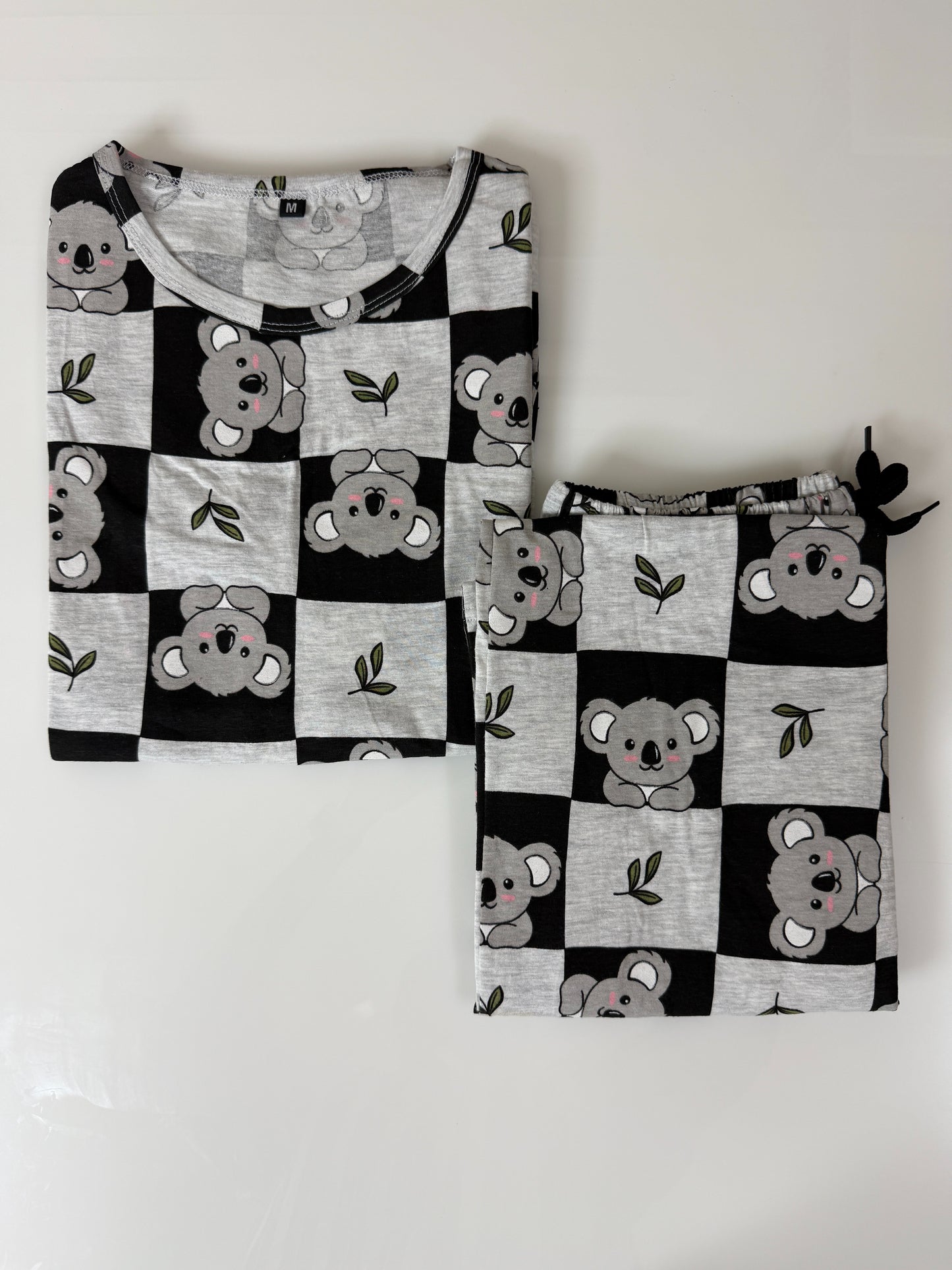 Grey Koala Printed Feeding T-shirt And Pants
