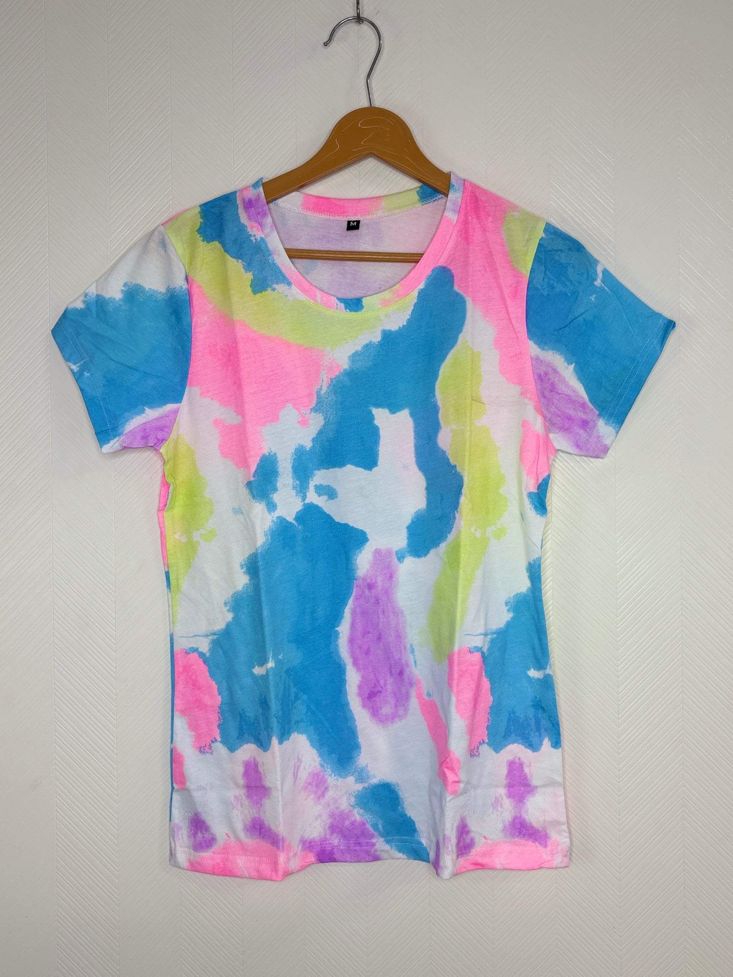 Multicolor Abstract Tie-Dye Print Women's T-Shirt