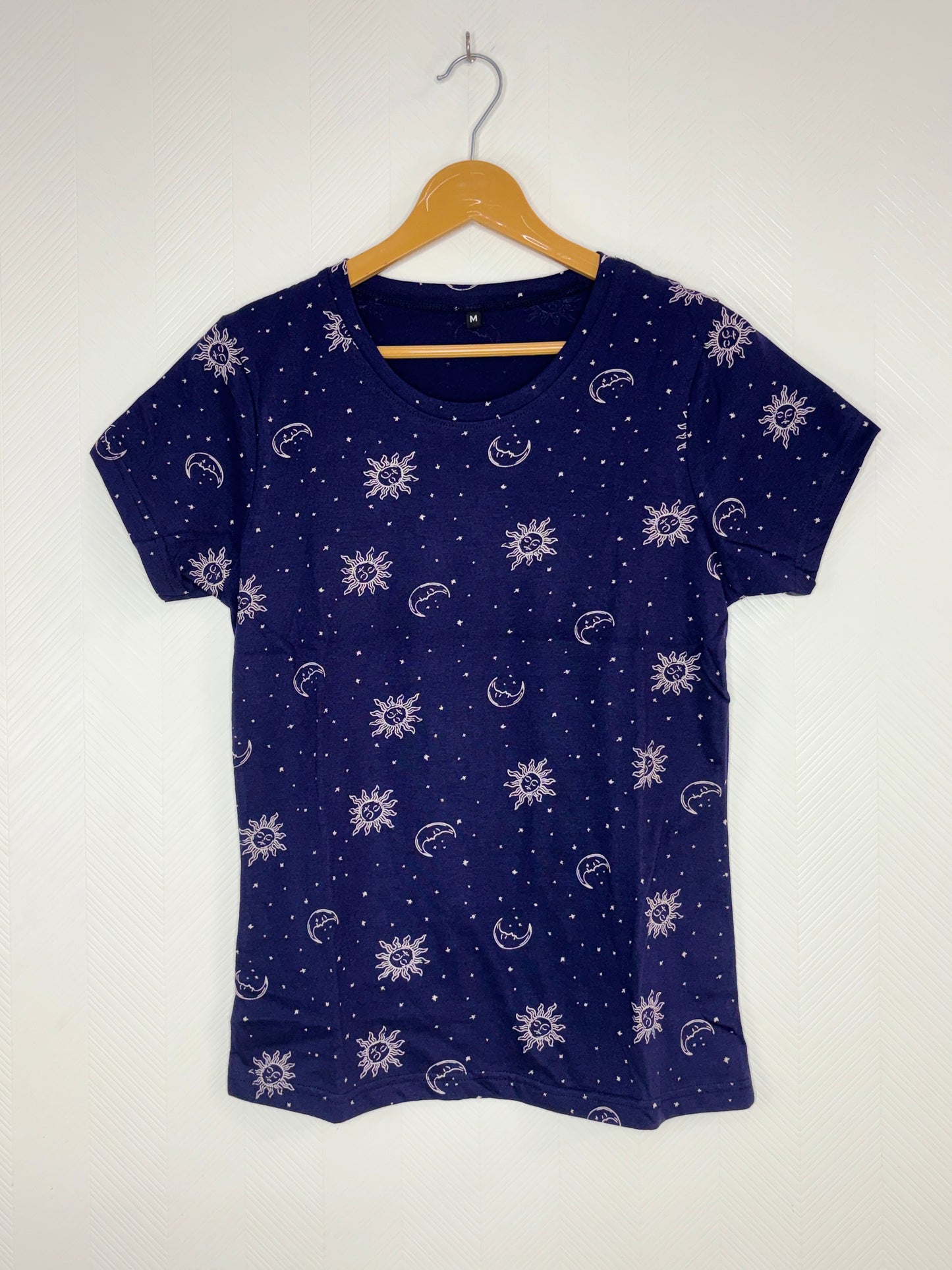 Navy Celestial Sun Moon Women's T-Shirt