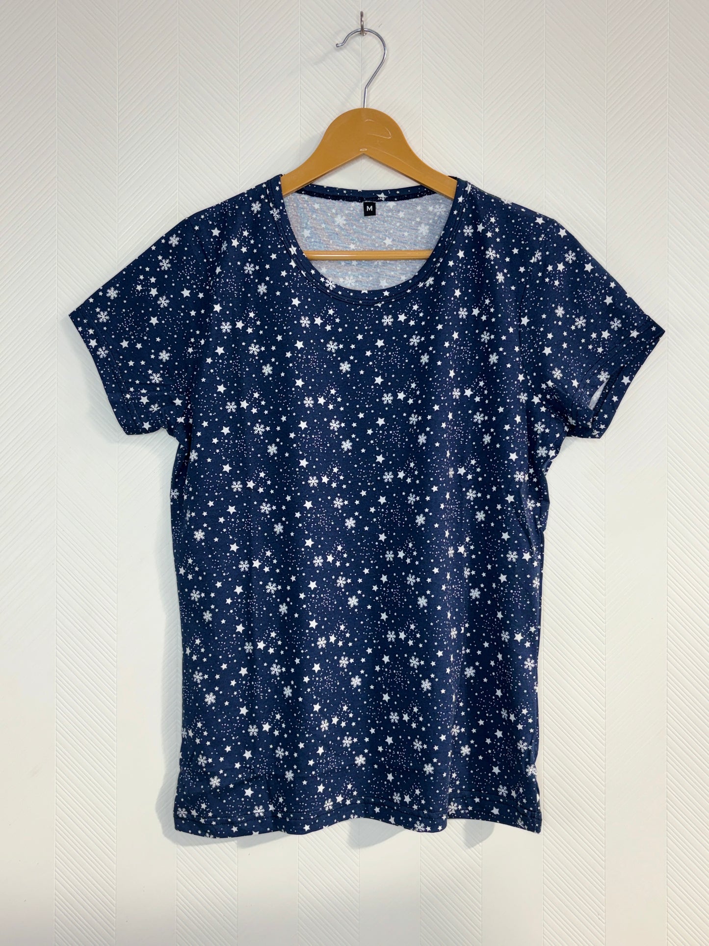 Navy Snowflake Star Women's T-Shirt