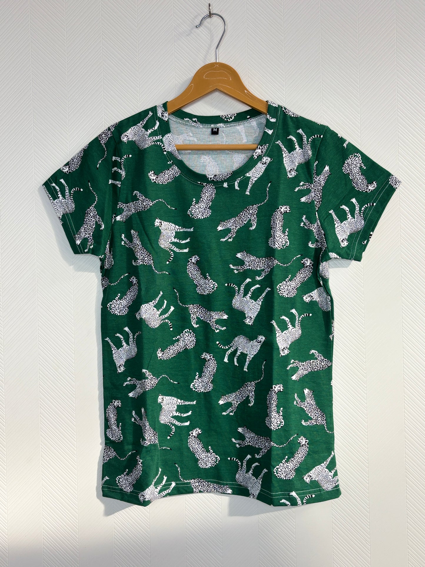 Emerald Green Cheetah Print Women's T-Shirt