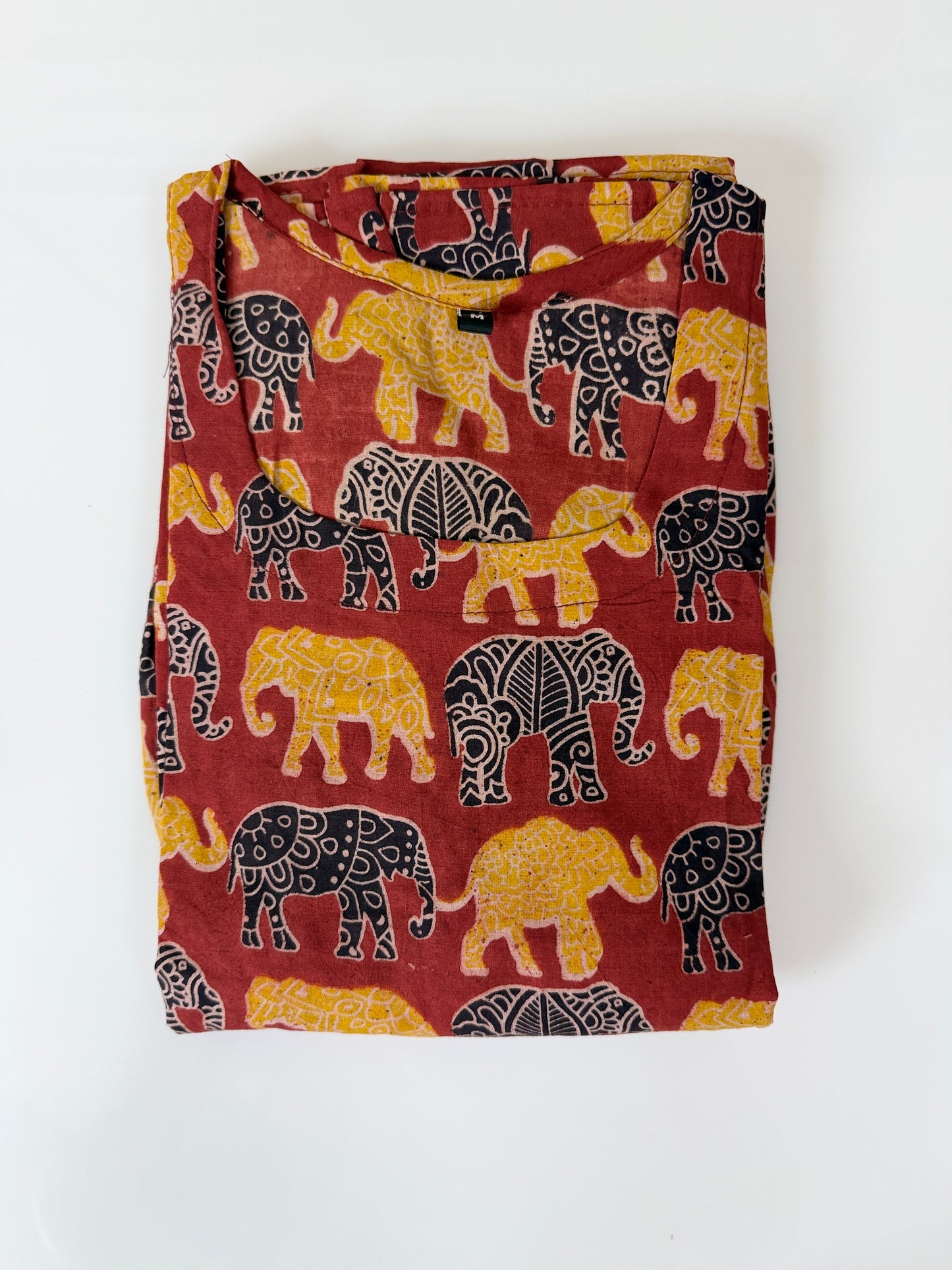 Kalamkari Prints Cotton Frocks Elephant Print