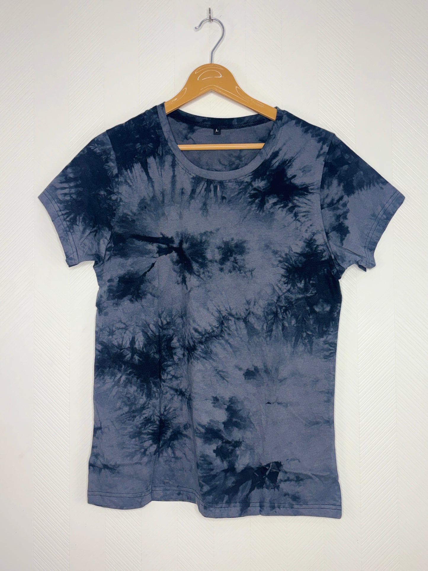 Blue Tie-Dye Print Women's T-Shirt