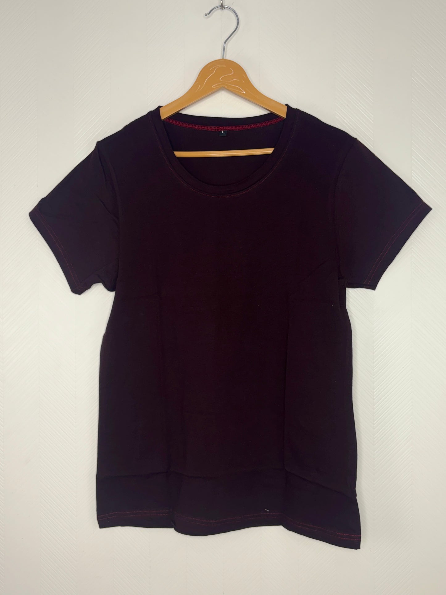 Maroon Solid Women's T-Shirt