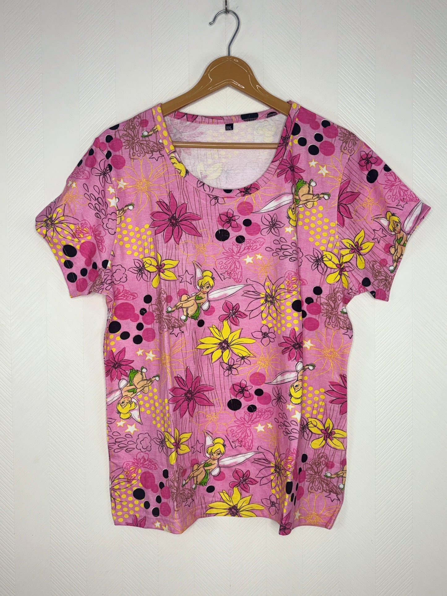 Pink Fairy Floral Print Women's T-Shirt