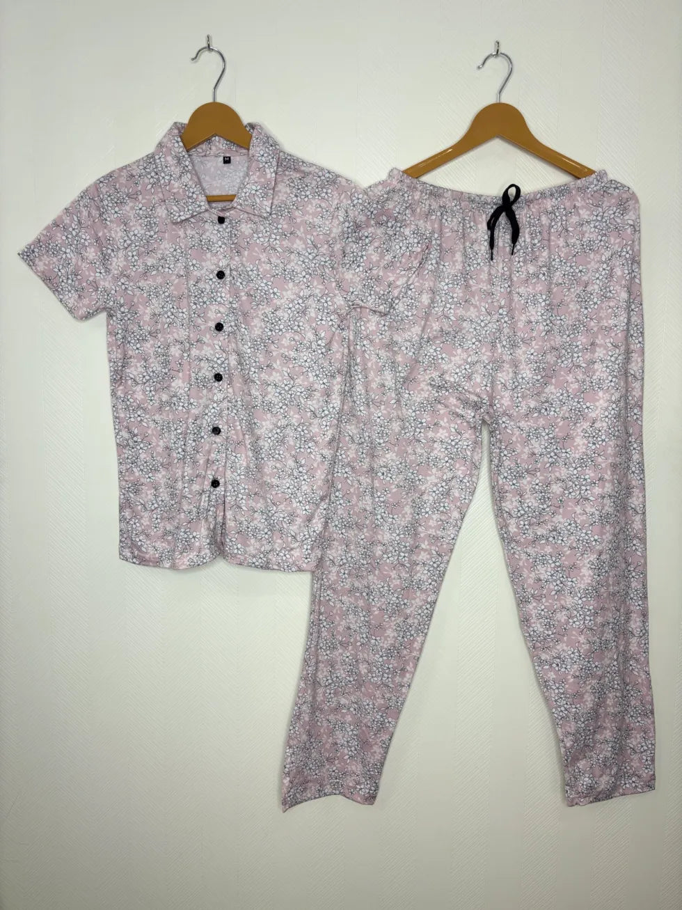 Spun Fabric Light Pink with Floral Paisley Printed Shirt and Pant Coords