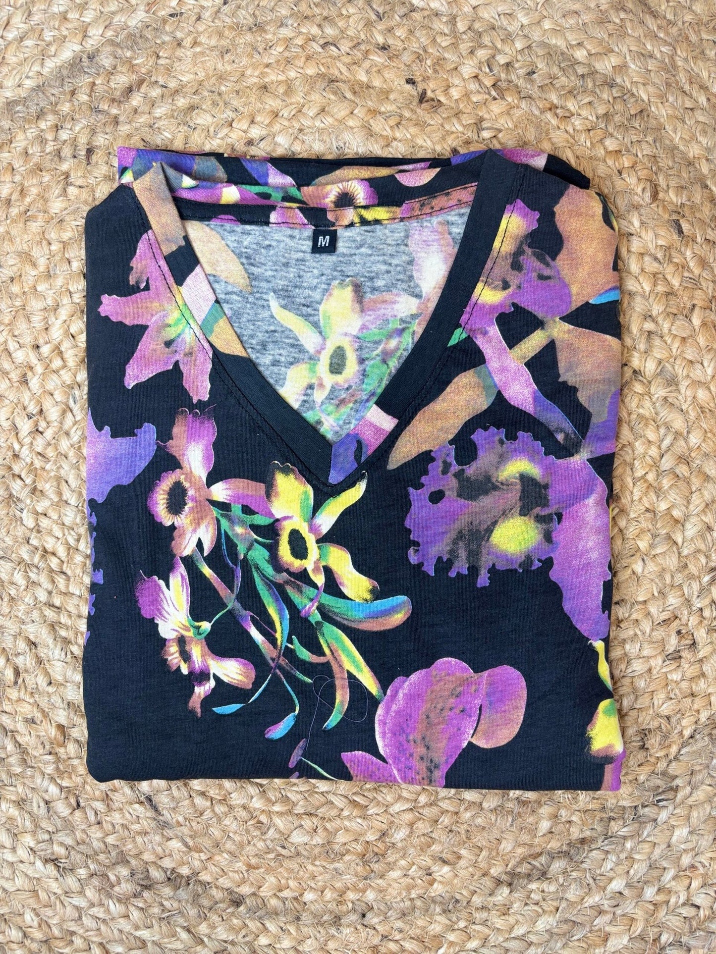Navy Blue Purple Floral Printed Lounge Frock