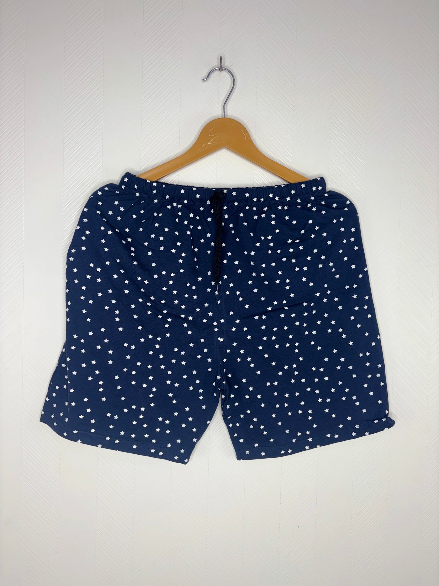 Navy Blue Star Print Women's Shorts