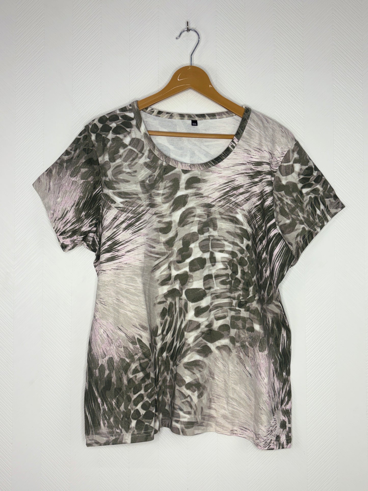 Grey Animal Print Women's T-Shirt
