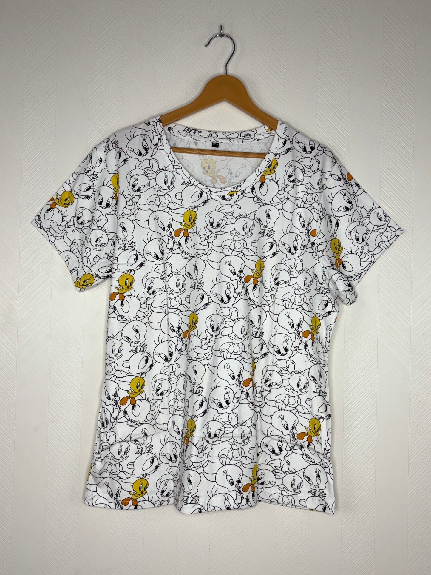 White Tweety Bird Print Women's T-Shirt