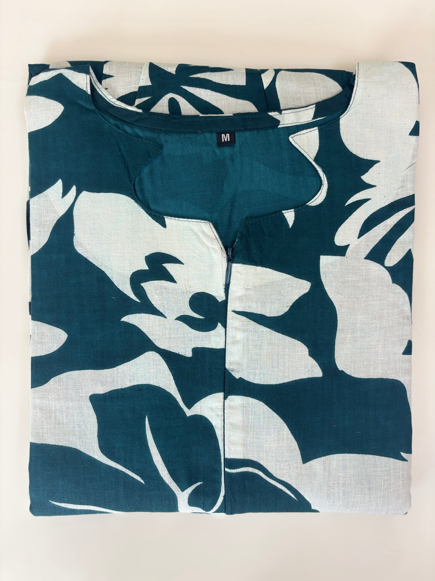 Forest Bloom Center Zip Cotton Maxi
