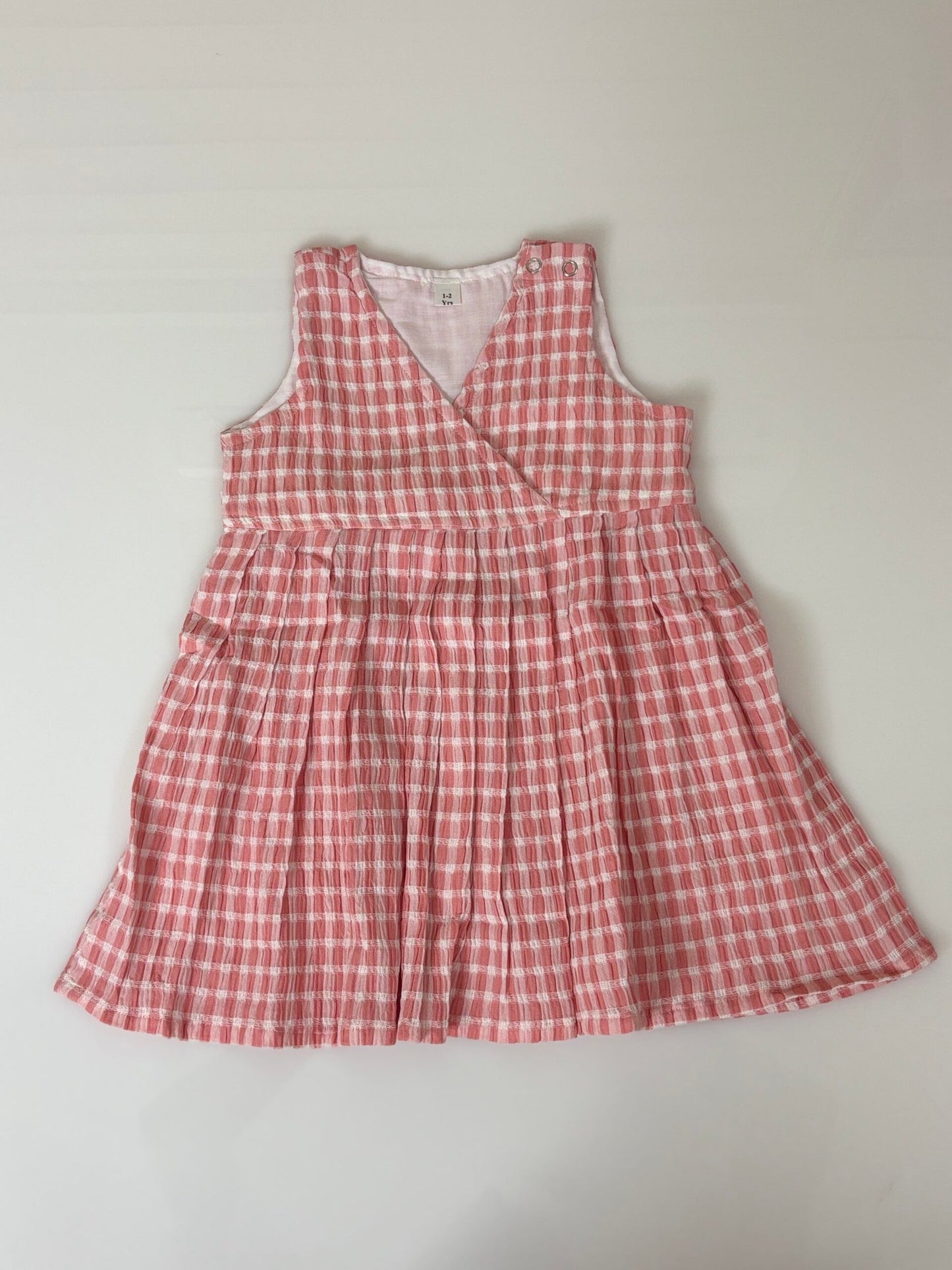 Red Small Boxes Printed Unique Frock Outdoor Wear Set
