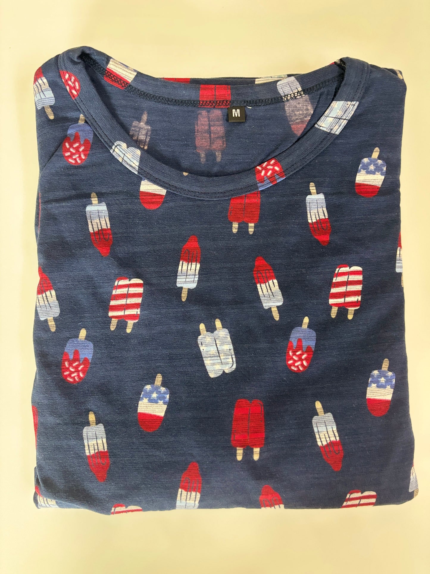 Navy Ice Cream Print Maternity Maxi
