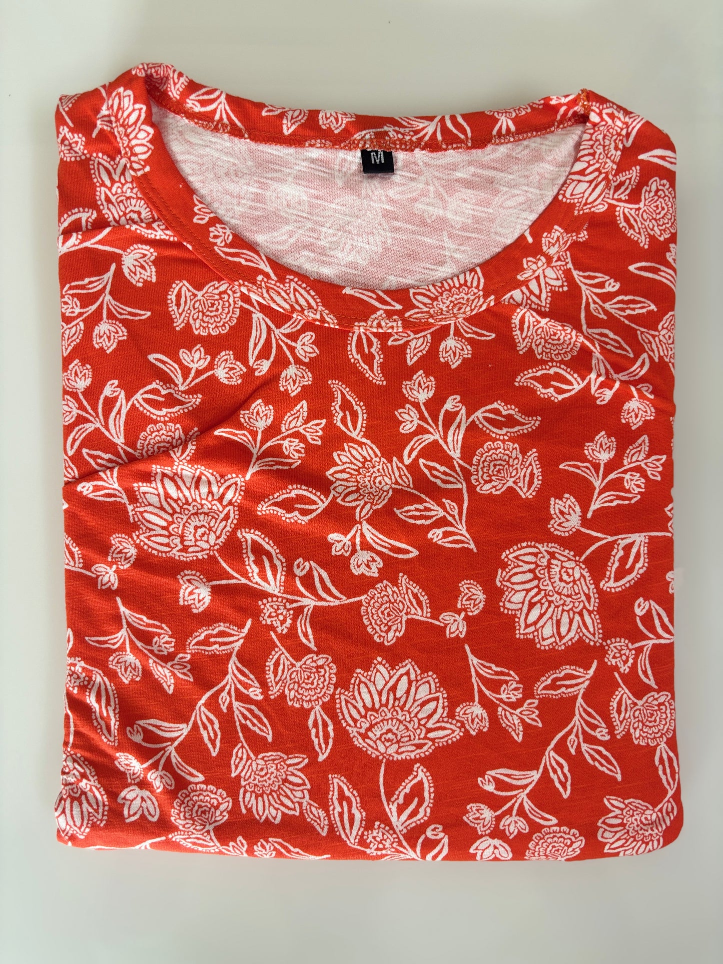 Red Floral Print Maternity Maxi