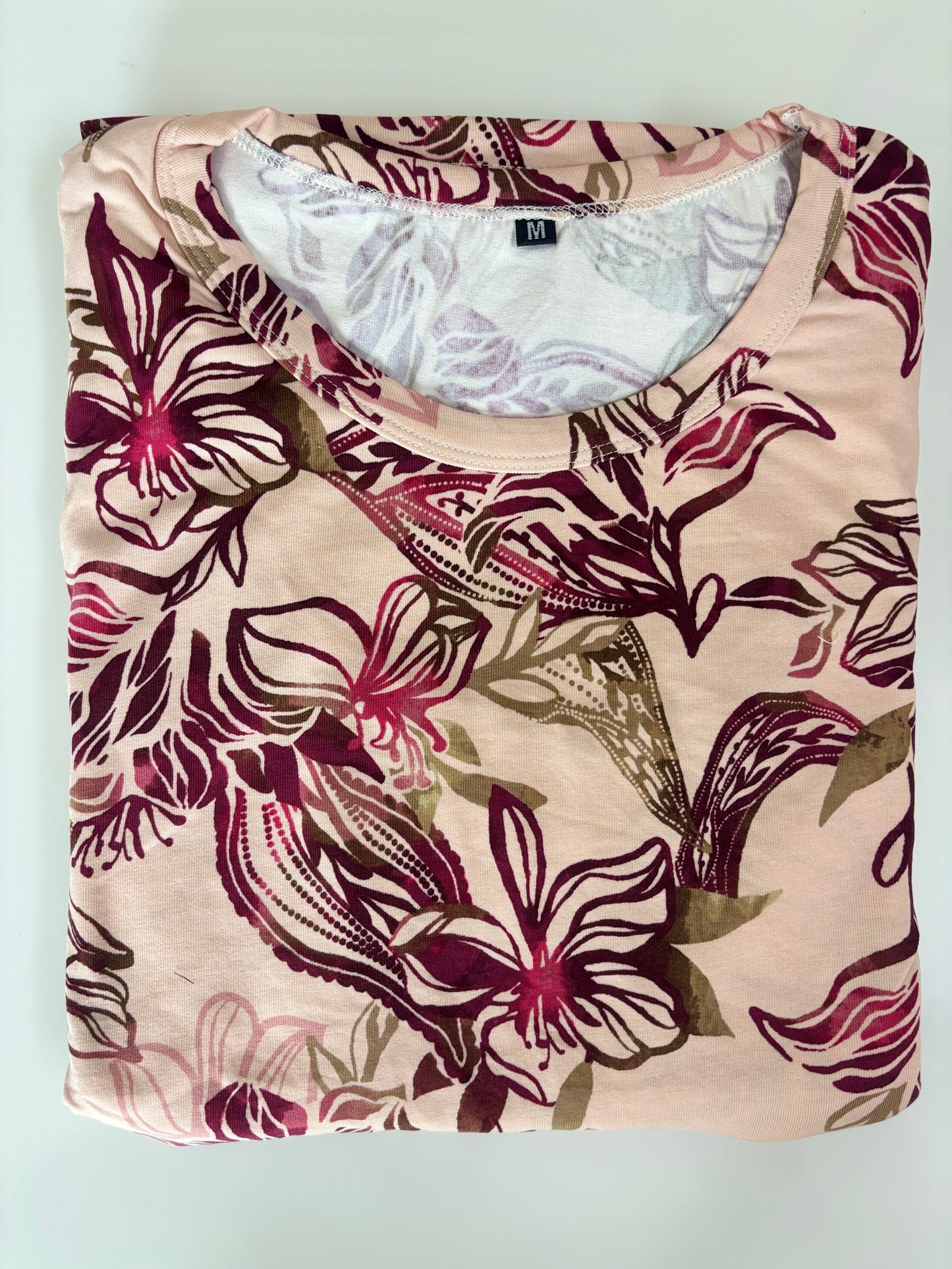 Pink Floral Print Maternity Maxi