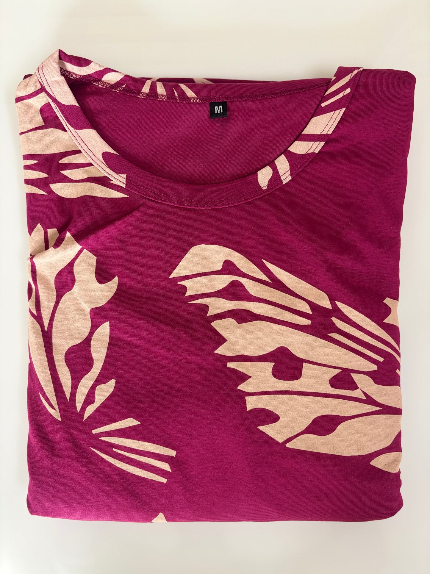 Magenta Butterfly Print Maternity Maxi