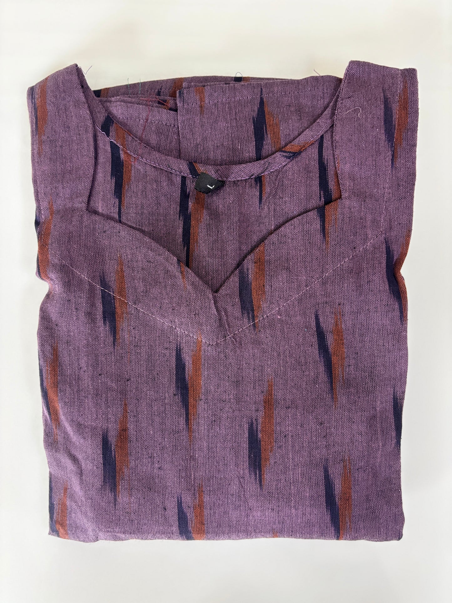 Royal Plum Classic Ikat Dash Budget Friendly Frock