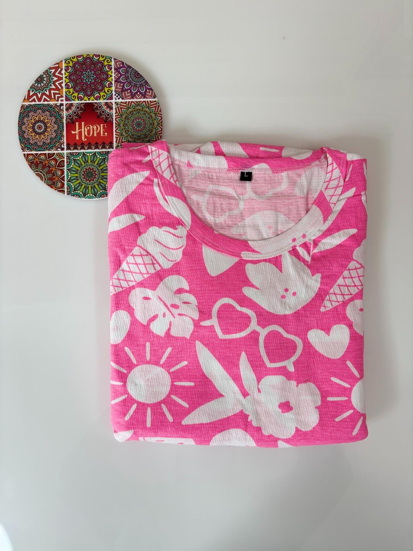 Crush Fabric Pink With White Floral Printed Feeding Maxi