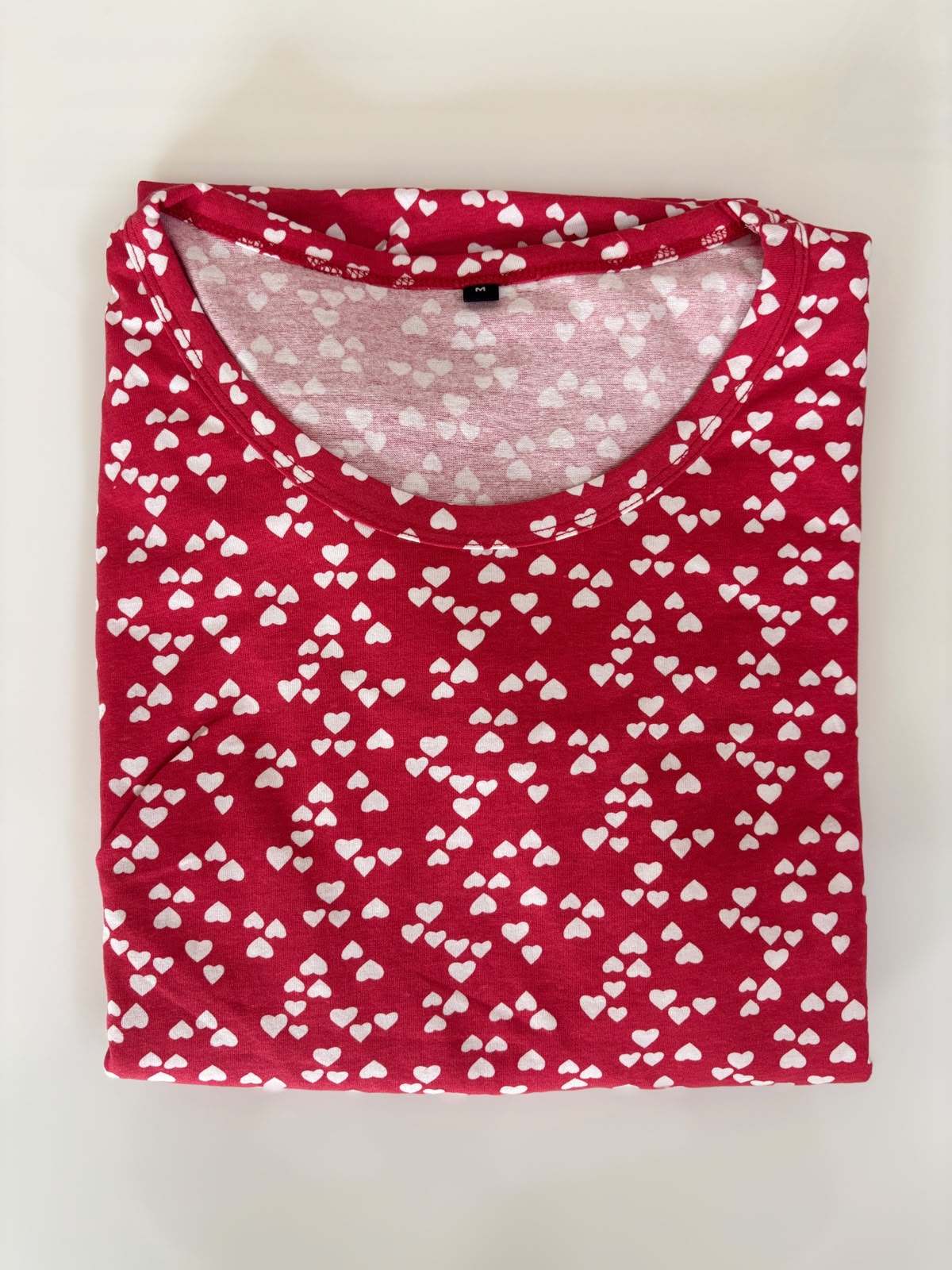 Cherry Red Mini Heart Print Feeding Max