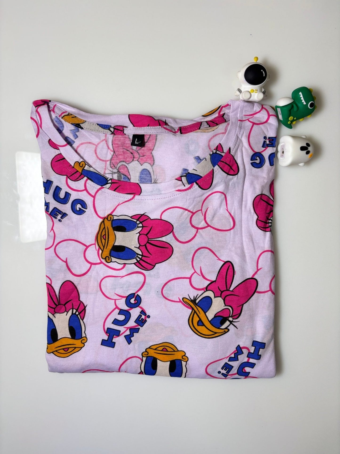 White Ducks Abstract Printed Round Neck Long Tunic