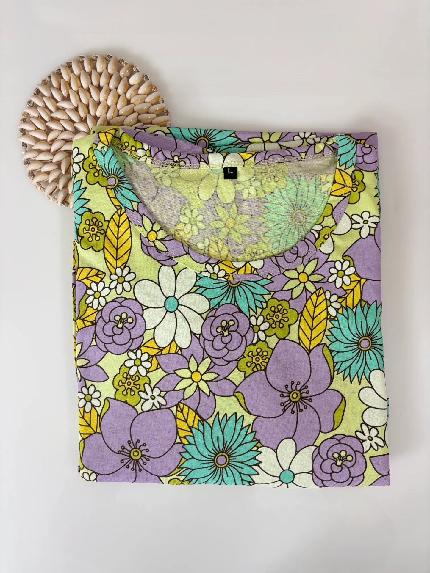 Violet and White Floral Printed Feeding Puff Sleeve Maxi