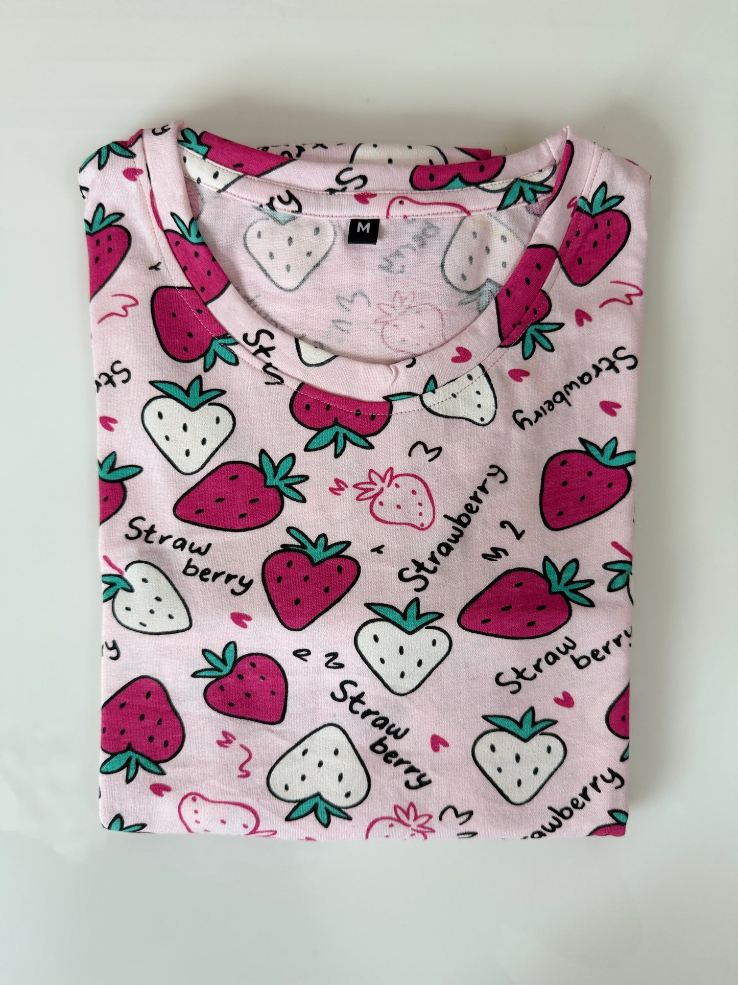 Berry Bliss Strawberry Print Cotton Lounge Tunic