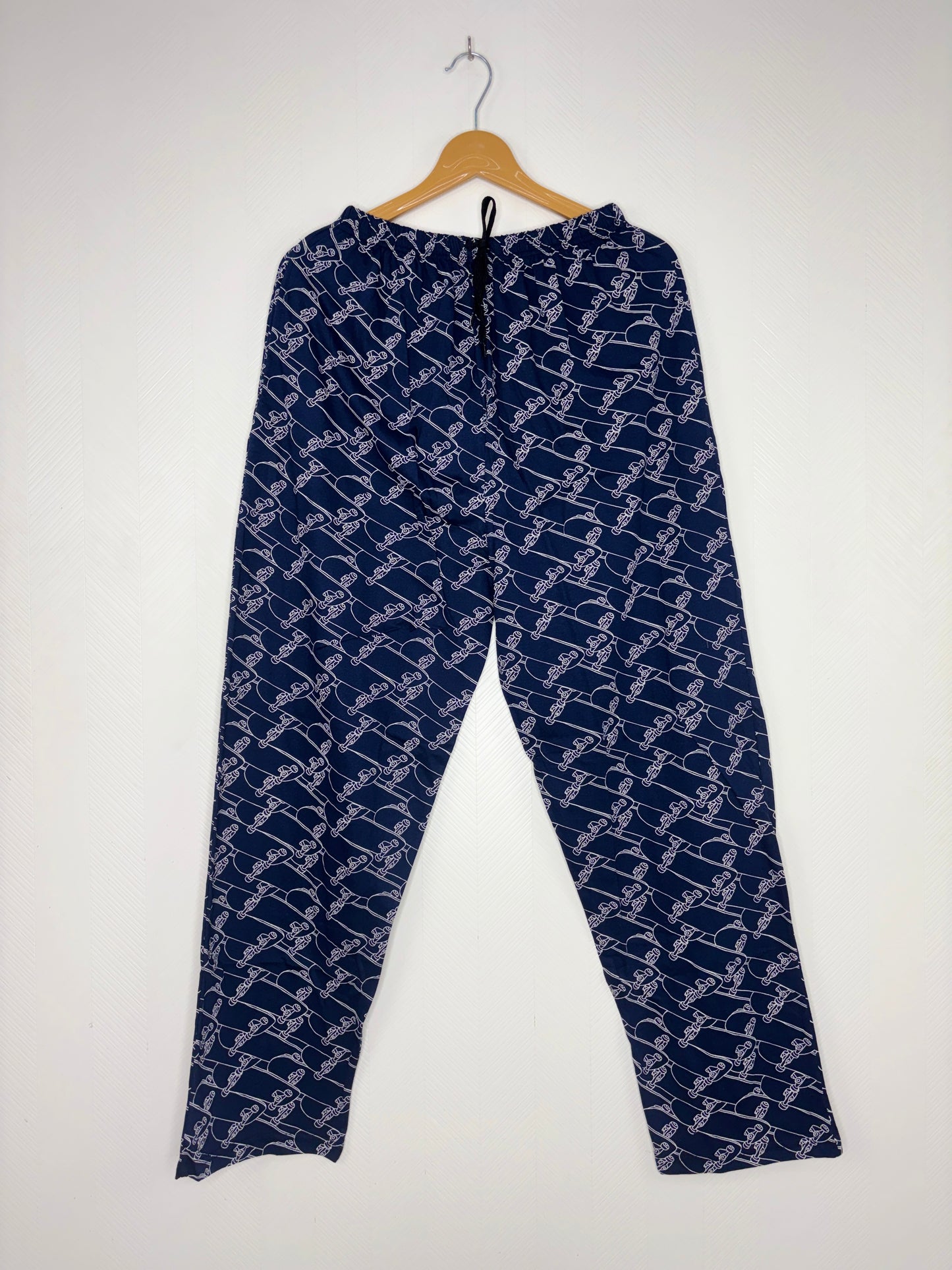 Navy Blue Scooter Print Women’s Night Pant