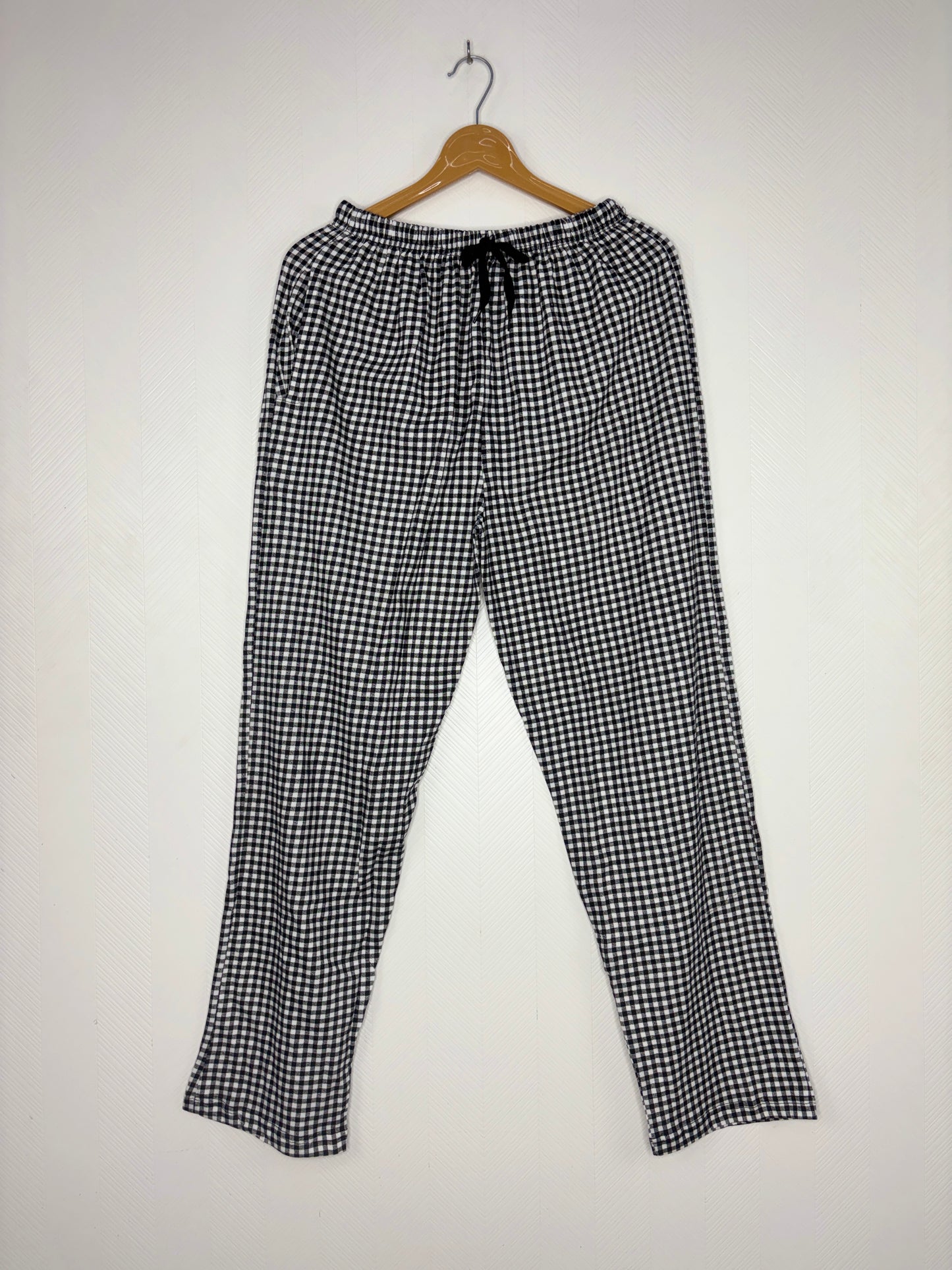 Black & White Micro Check Women's Night Pant