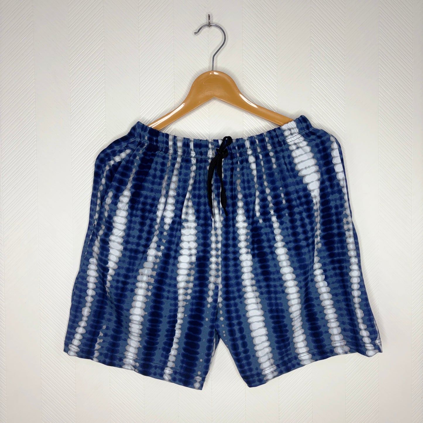 Women’s Navy Blue Tie-Dye Printed Shorts
