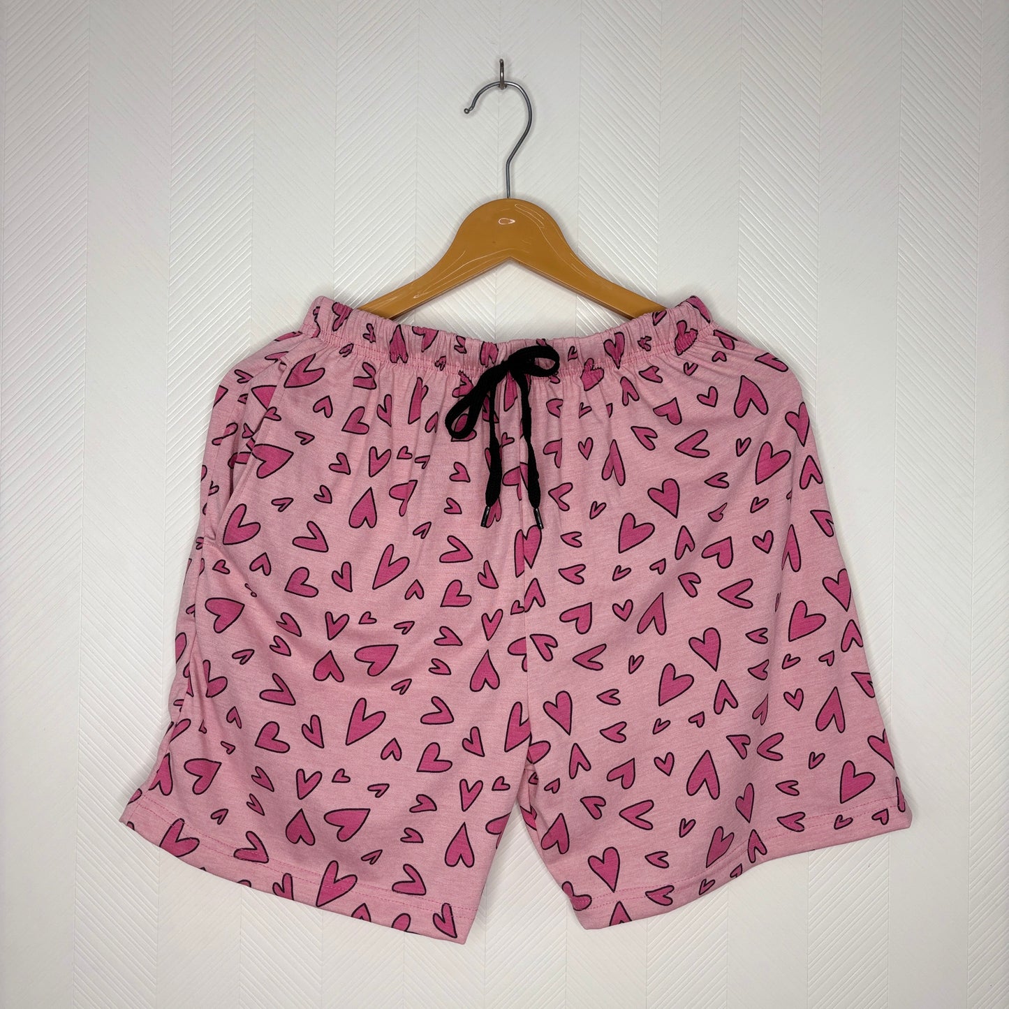 Women's Heart Print Cotton Shorts