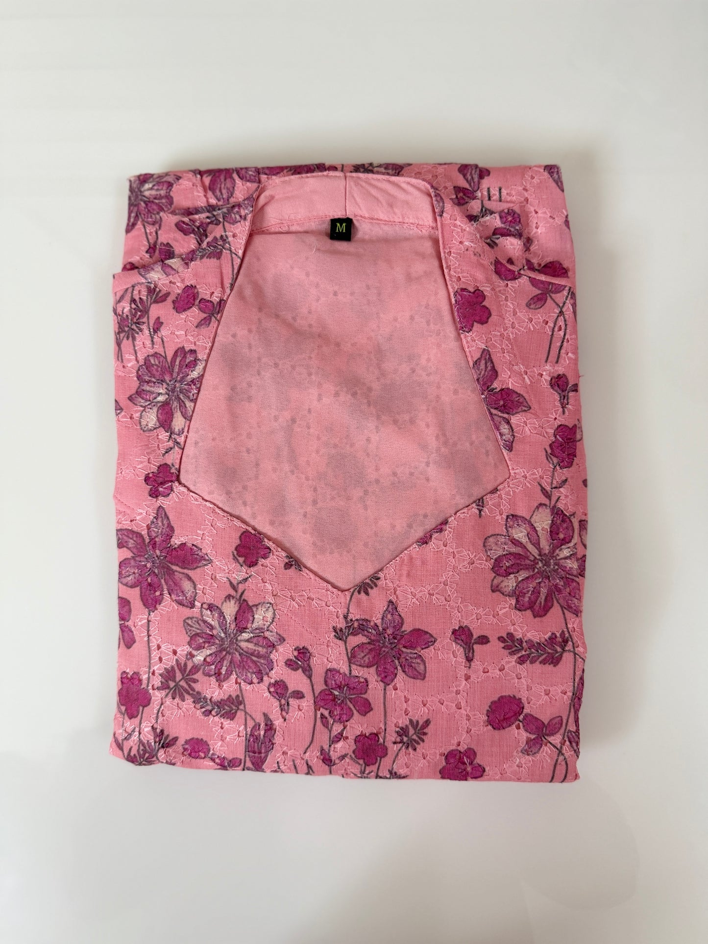 Peach Pink Floral Printed Hakoba Non Feeding Maxi
